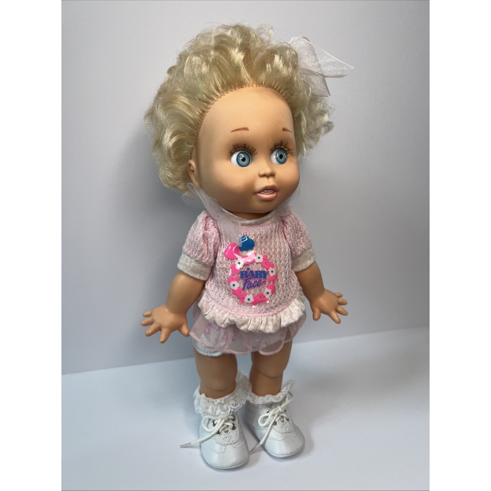 Vintage 1990 Galoob Baby Face So Innocent Cynthia #7 Original Top Blue Eyes - Picture 3 of 16